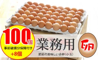 A8-102 業務用卵（100個+破損保証卵8個入り）ダンボール送り
