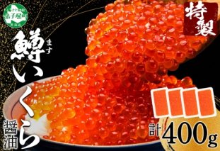 2486. 鱒いくら醤油漬け 計400g 100g×4パック 鱒いくら いくら イクラ 醤油漬け 鱒 マス 魚卵 海鮮 送料無料 北海道 弟子屈町