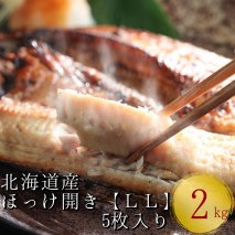 【LLサイズ】北海道産 根ほっけ開き 5枚(合計2~2.25kg) 真空パック 旬 肉厚 干物 冷凍 一夜干し 海鮮 せたな町 ふるさと納税