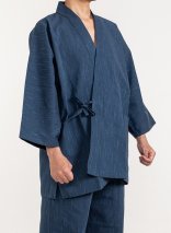 061-15　織り・縫製　地元遠州製　雲糸作務衣