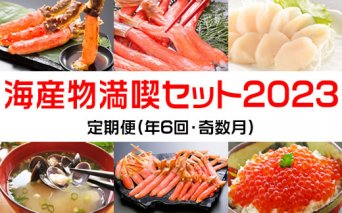 【定期便B】全6回（2ヶ月おき・奇数月） かに いくら ほたて しじみ 海産物 満喫 セット◇　 カニ ギフト ポーション しゃぶしゃぶ 蟹 帆立 刺身 冷凍 バター焼き フライ ごはん 北海道 お取り寄せ グルメ 海鮮 オホーツク 網走市 ※一部地域を除く