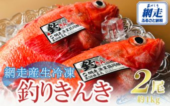 網走産生冷凍釣きんき【2尾で約1kg】 ABAO073