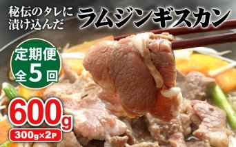 【定期便：全5回】味付きジンギスカン300g×2個【16002301】