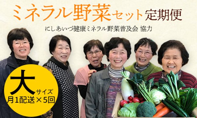 西会津ミネラル野菜セット定期便（大）5回　クチコミで探すならふるさと納税ニッポン！