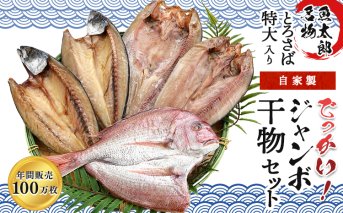 名物とろさばの特大入り！でっかい！ジャンボ自家製干物セット※北海道・沖縄・離島への配送不可