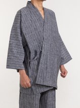 061-27　織り・縫製　地元遠州製　ネップ刺子作務衣