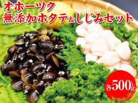 オホーツク無添加ホタテ&しじみ合計1kgセット | 貝 ほたて 帆立 シジミ 冷凍便