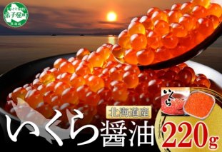 年内配送 12月15日まで受付 2992.いくら醤油漬け 220g いくら醤油 イクラ しょうゆ漬け いくら イクラ 醤油 海鮮 魚介 いくら丼 鮭 魚卵 贈答 ギフト 送料無料 北海道 弟子屈町