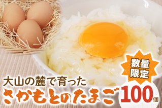 [数量限定] たまご 100個｜坂本養鶏 大山の麓で育ったさかもとのたまご 赤玉卵 玉子 鶏卵 [0091]